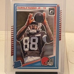 HAROLD FANNIN 2025 PANINI DONRUSS OPTIC PRIZM FOOTBALL RATED ROOKIE CARD